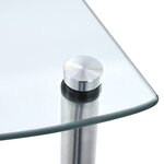 vidaXL Étagère 4 niveaux Transparent 30x30x100 cm Verre trempé
