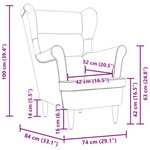vidaXL Fauteuil marron foncé 74x84x100 cm tissu