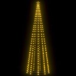 vidaXL Arbre de Noël cône 330 LED blanc chaud décoration 100x300 cm