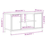 vidaXL Meuble TV Sonoma gris 100x40x50 cm Bois d'ingénierie
