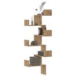 vidaXL Étagère d'angle murale chêne artisanal bois d'ingénierie