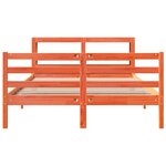 vidaXL Cadre de lit sans matelas cire marron 135x190cm bois pin massif