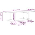 vidaXL Meuble TV Marron 103 x 30 x 26 5 cm Bois d'ingénierie