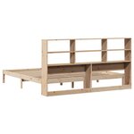 vidaXL Lit bibliothèque sans matelas 200x200 cm bois massif de pin
