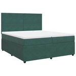 vidaXL Sommier à lattes de lit et matelas Vert foncé 200x200cm Velours