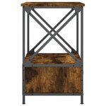 vidaXL Table de chevet chêne fumé 50x41x65 cm bois d'ingénierie