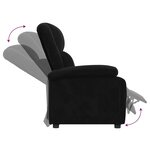 vidaXL Fauteuil inclinable noir velours
