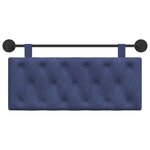 vidaXL Tête de lit suspendue Bleu police Velours