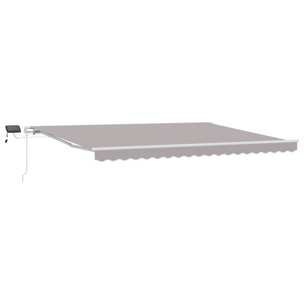 vidaXL Store rétractable manuel avec LED gris clair 450x300 cm