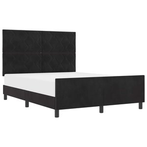 vidaXL Lit à ressorts avec tête de lit Noir 140 x 190 cm Velours