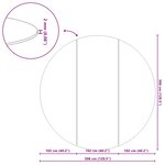 vidaXL Tapis de piscine Noir Ø 306 cm Tissu non tissé