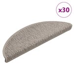 vidaXL Tapis d'escalier autocollants 30 Pièces 56x17x3 cm argenté