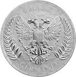Monnaie GERMANIA Queen on the Throne 1/2 Oz Argent 4 Mark Germania 2026 (PRÉCOMMANDE)