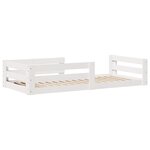 vidaXL Cadre de lit sans matelas blanc 100x200 cm bois de pin massif