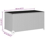vidaXL Boîte de rangement de jardin noir 120x65x61 cm résine tressée