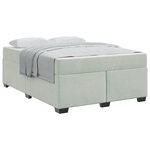 vidaXL Cadre de lit avec matelas Gris clair 160 x 200 cm tissu