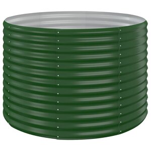 vidaXL Lit surélevé de jardin Acier enduit de poudre 100x100x68cm Vert