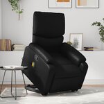 vidaXL Fauteuil inclinable de massage Noir Similicuir