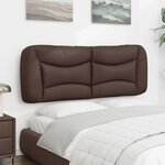 vidaXL Coussin de tête de lit Hvar marron 140 cm similicuir