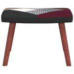 vidaXL Chaise à bascule avec tabouret Patchwork Tissu