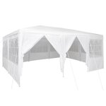 vidaXL Tente de fête avec 10 panneaux latéraux blancs 6x4 m PE