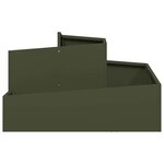 vidaXL Cache-pot de jardin Vert olive 80 x 80 x 50 cm