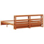 vidaXL Cadre de lit Cire marron 200 x 200 cm Bois de Pin Massif
