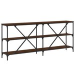 vidaXL Table console chêne marron 180x30x75 bois d'ingénierie et fer