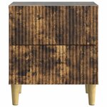 vidaXL Cabinet de chevet avec tiroir Chêne fumé 62 x 34 5 x 47 5 cm