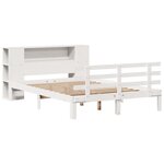 vidaXL Lit bibliothèque sans matelas blanc 120x200 cm bois pin massif