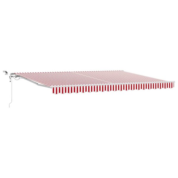 vidaXL Auvent Rétractable Rouge et Blanc 450 × 300 cm