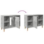 vidaXL Armoire salle de bain gris béton 80x33x60cm bois d'ingénierie