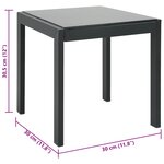 vidaXL Chaises longues lot de 2 avec table Textilène et acier