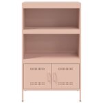 vidaXL Buffet haut rose 68x39x113 cm acier