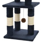 vidaXL Arbre à chat avec griffoirs en sisal 65 cm Bleu