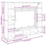 vidaXL Armoire Miroir avec étagère chêne artisanal 91 x 15 x 76.5 cm