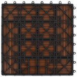 vidaXL Carreau de terrasse 11 Pièces Marron 30 x 30 cm WPC