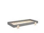 2 Lits Modulo Arrow gris Empilables 90x200 L 203 6 x Lg 93 8 x H 27 5 cm