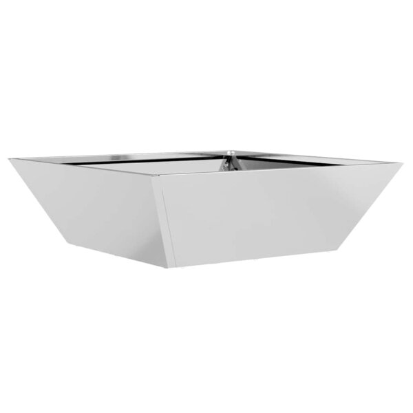 vidaXL Cache-pot de jardin Argent 50 x 50 x 15 cm Acier galvanisé