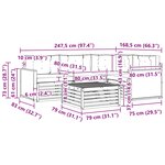 vidaXL Ensemble de canapés d'extérieur 5 pc Naturel et Beige