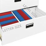vidaXL Classeur Blanc 90x46x134 cm Acier