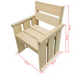 vidaXL Ensemble à manger d'extérieur 5 Pièces Bois de pin imprégné