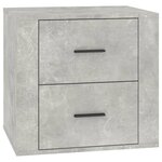 vidaXL Table de chevet Gris béton 50x39x47 cm