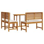vidaXL Ensemble de salle à manger de jardin 4 pièces en bois d'acacia massif