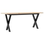 vidaXL Table basse cadre en X 110x40x45 cm bois de pin massif et acier