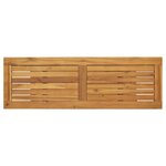 vidaXL Table d'extérieur Naturelle et Noire 35x110x75 cm en Bois Massif et Acier