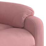 vidaXL Fauteuil de massage inclinable Rose Velours
