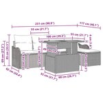 vidaXL Ensemble de canapé de jardin 6 Pièces beige et gris clair