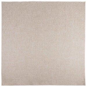 vidaXL Tapis de surface Carré HUARTE Crème 200 x 200 cm Polyester