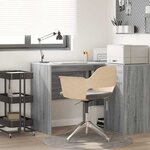 vidaXL Bureau Gris Sonoma 102 x 50 x 75 cm Bois d'ingénierie